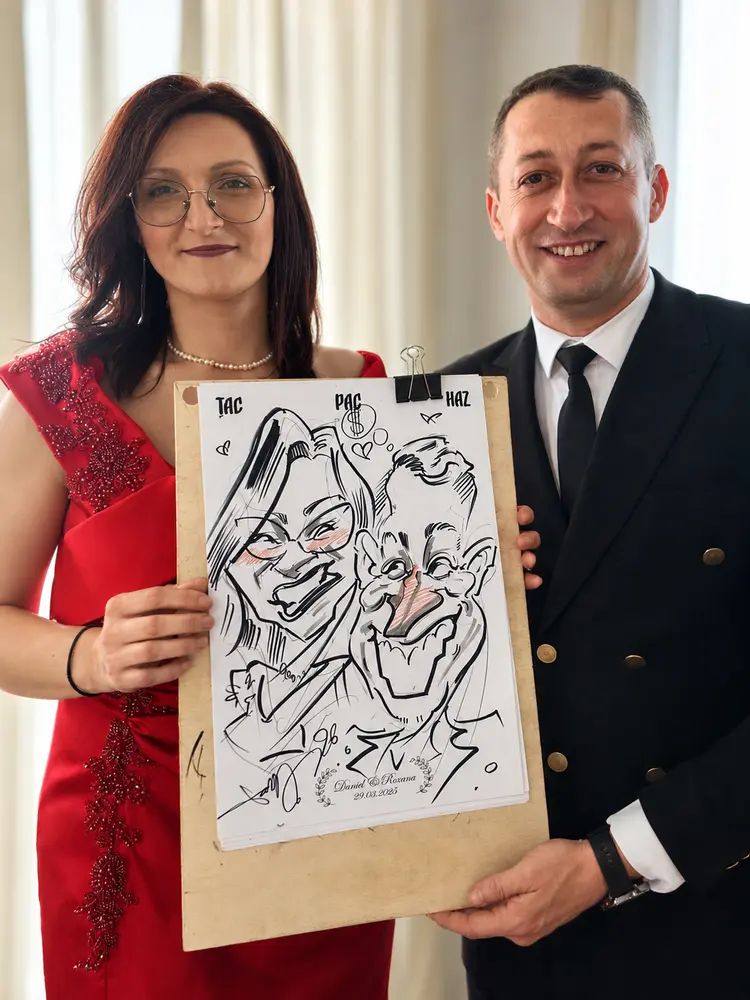 Caricaturi live — prins pe loc