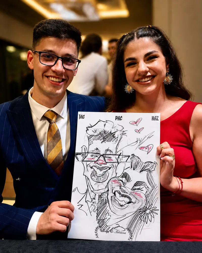 Caricaturi live — pe viu