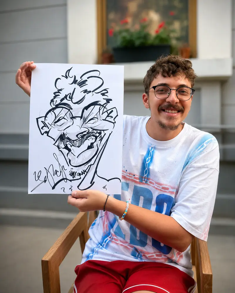 Caricaturi live — în flagrant