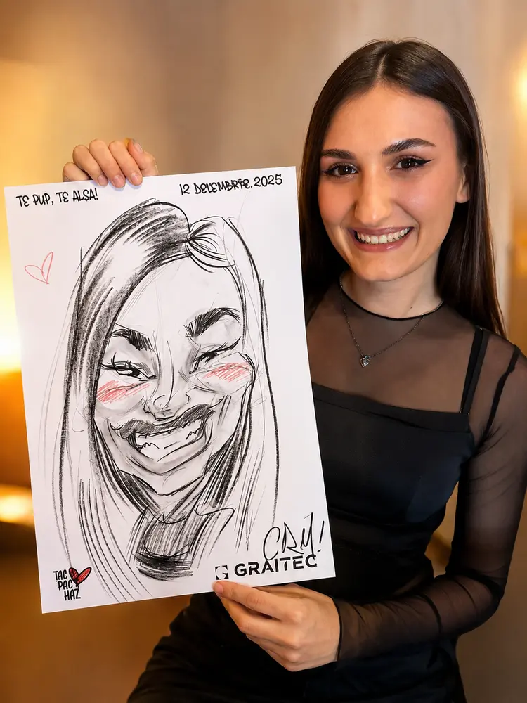 Caricaturi live — pe viu