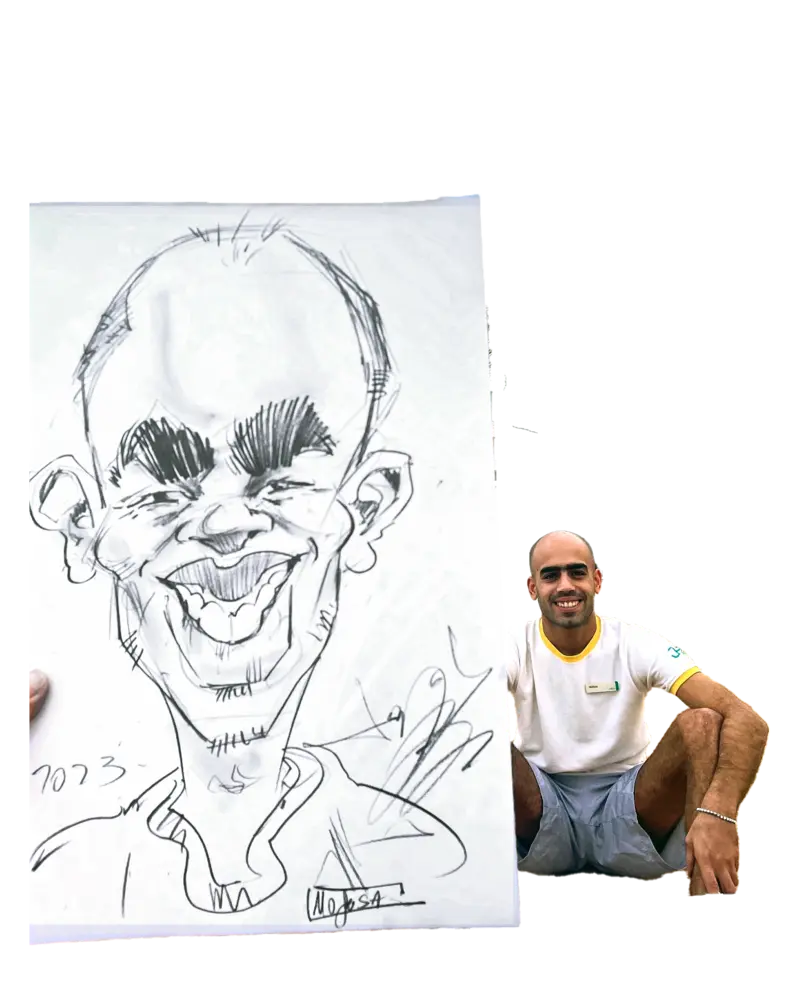 Caricaturi live — prins pe loc